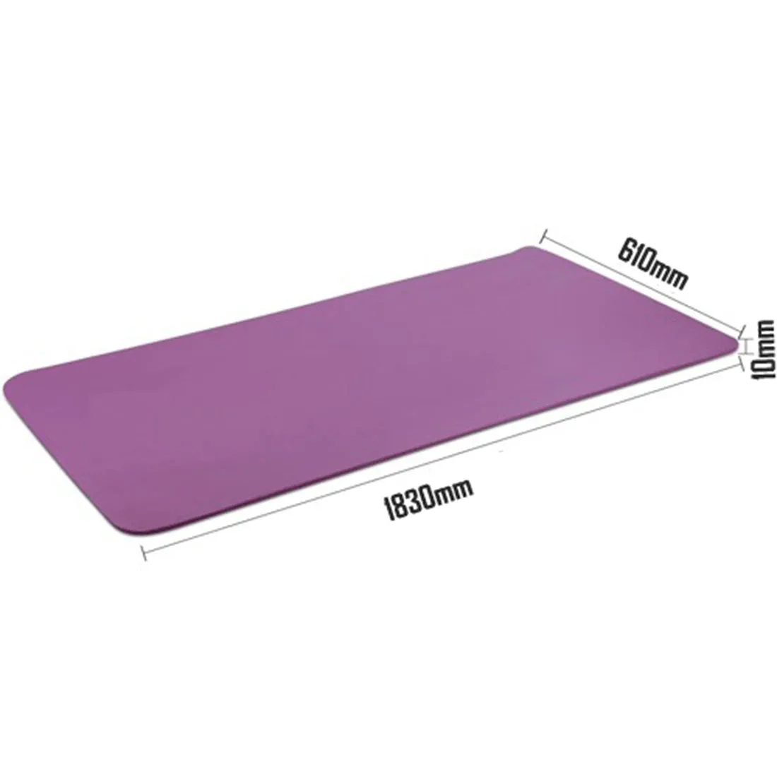 10mm Extra Thick NBR Yoga Mat | Gym Pilates Fitness Exercise Mat | Purple