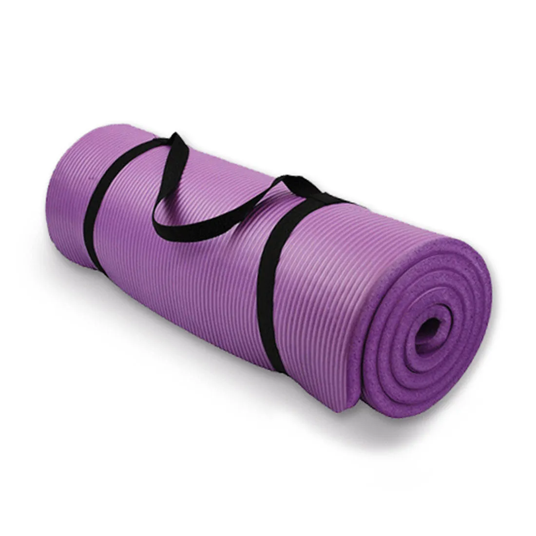 10mm Extra Thick NBR Yoga Mat | Gym Pilates Fitness Exercise Mat | Purple
