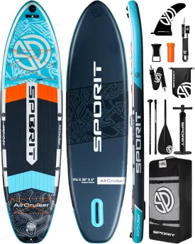 11'6"35"6" Extra Wide Inflatable Paddle Board, Stand Up Paddle Board, Sup Board for 450lb Capacity with Removable US Fin, 100L Backpack, Floating Paddle, 5L Waterproof Bag, Safety Leash
