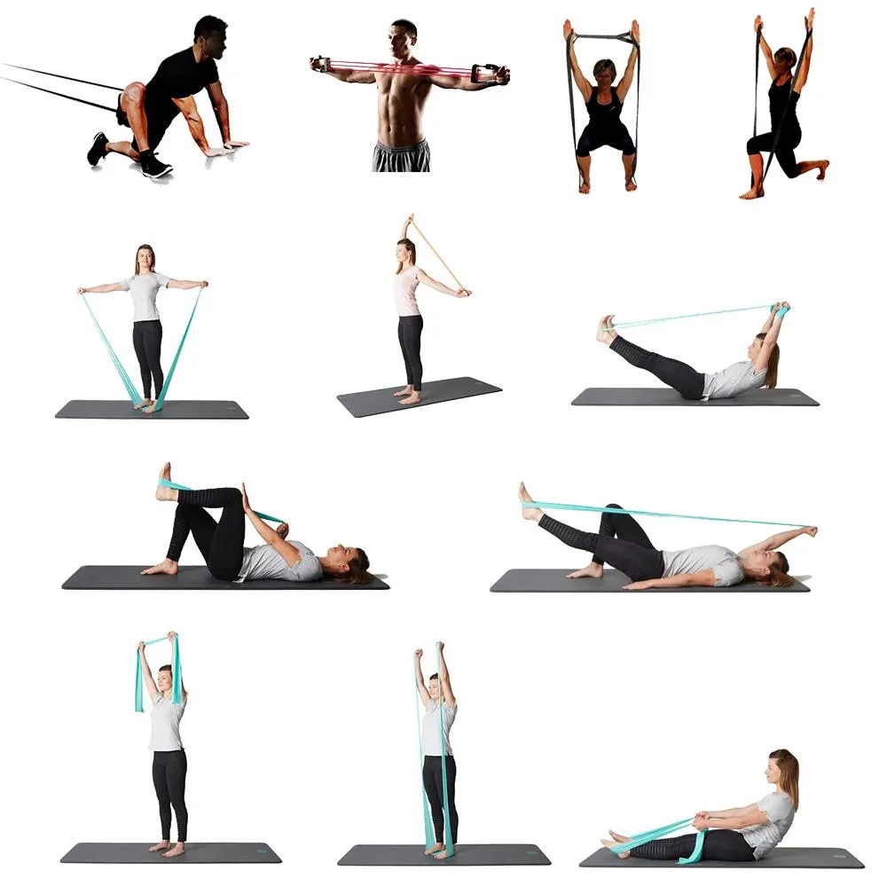 17 Pcs Workout Resistance Bands Set Exercise Band Set Fintess Sport