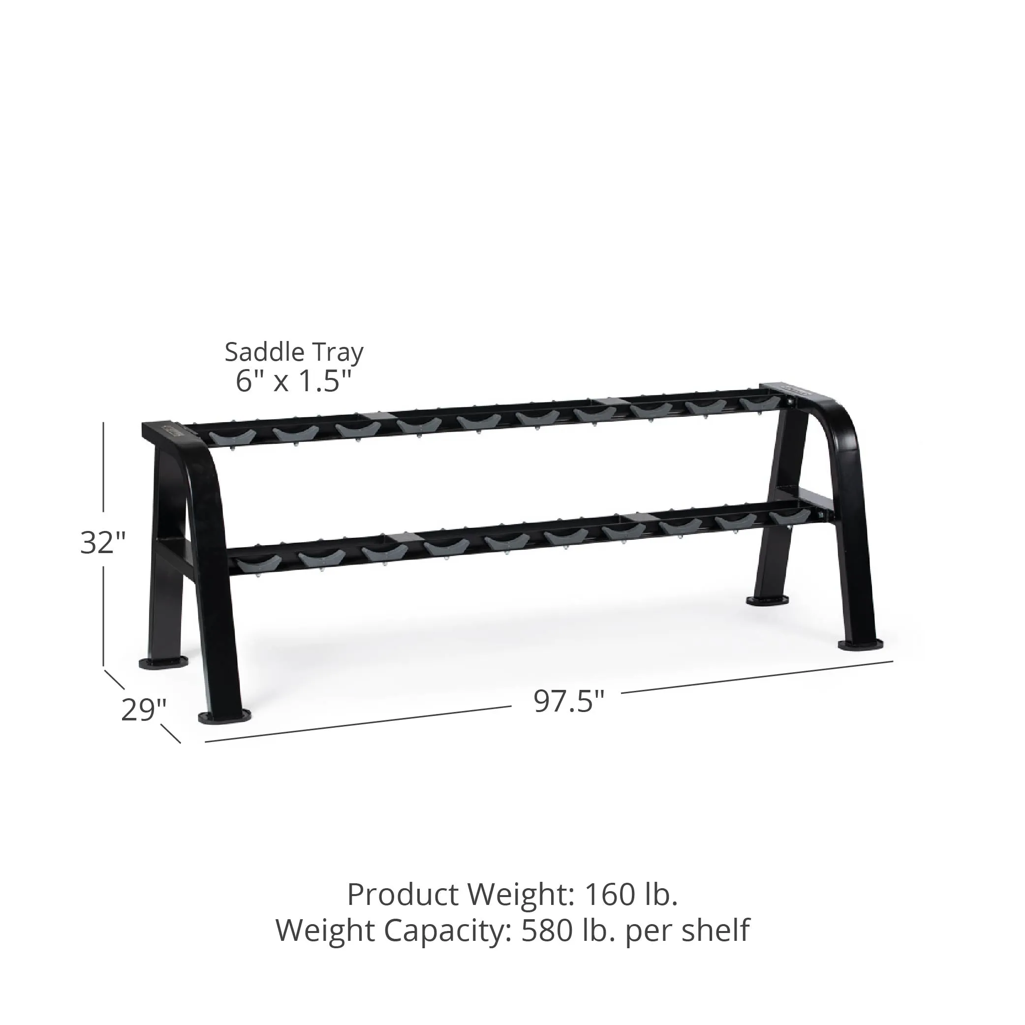 2 Tier Saddle Dumbbell Rack