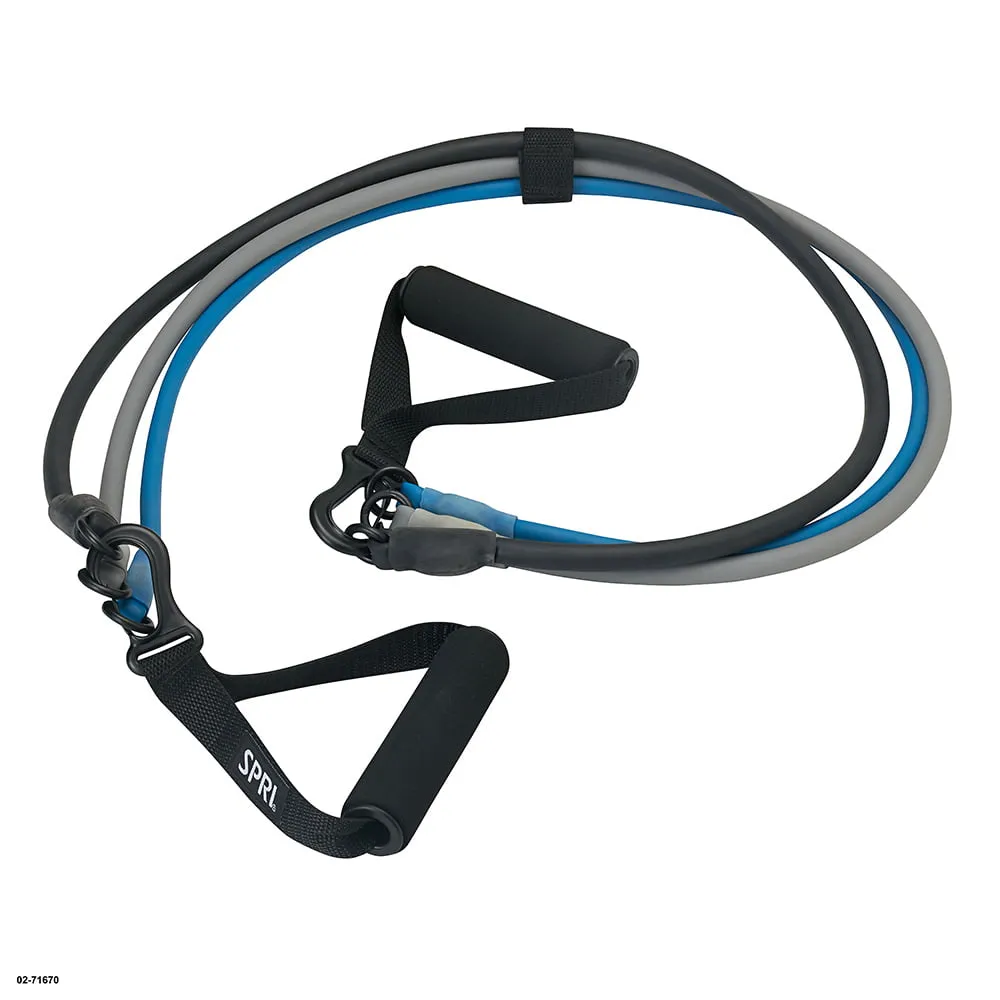 3-in-1 Resistance Tube Kit, Includes 3 Levels of Resistance, Exercise Band Kit