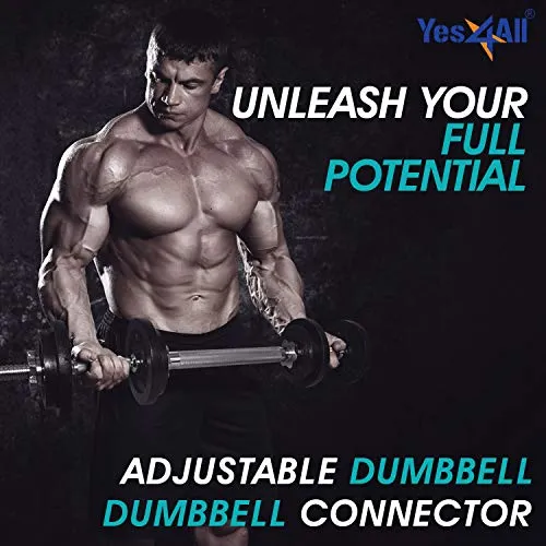 50 lbs Adjustable Dumbbell (25 lbs x 2 pcs)   Dumbbell Bar Connector, Combo/Set