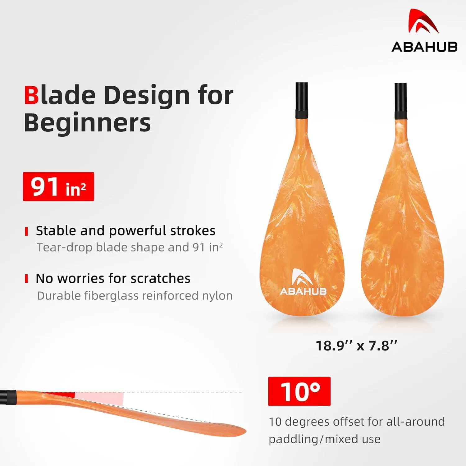 Abahub 3-Piece Stand up Paddles, Lightweight Paddleboard Paddle Oars for Paddleboard, Adjustable Aluminum Alloy Shaft 68" - 84"