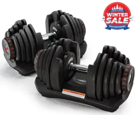 ADJUSTABLE DUMBBELL 90LB, (SET OF 2) - AD02
