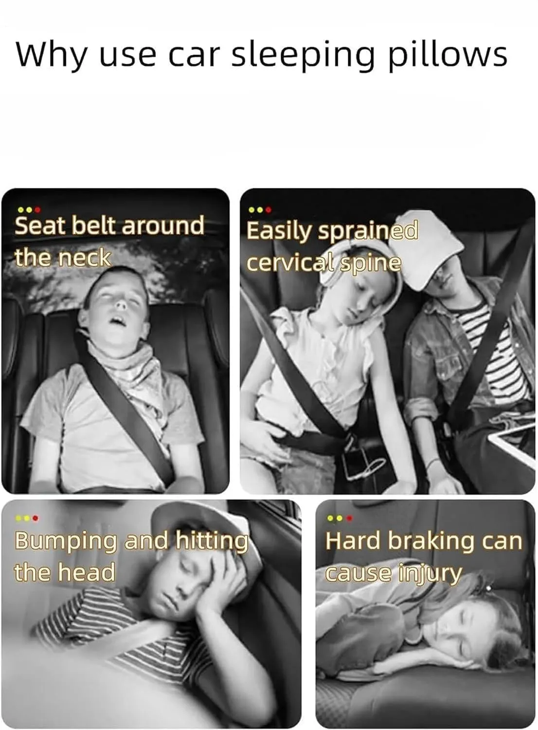 Anypack Car Travel Pillow Train Plane Set 1 Set for Kids and Adult Neck Head Support H-Shape Travel Pillow