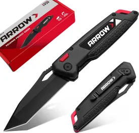 ARROW 3.5'' Folding Pocket Knife - Liner Lock, Tactical Knife with Pocket Clip & Lanyard Hole, Perfect for Hunting, Camping, Survival, and EDC