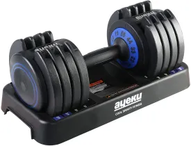 AyeKu Adjustable Dumbbell, 25/55 lbs Single Hand Weight for Men and Women,Dumbell Weight for Home Gym