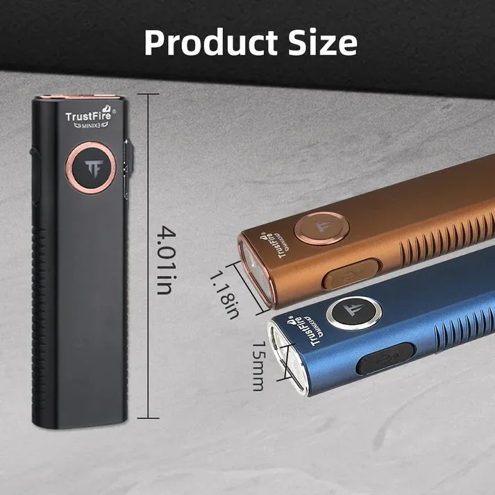 Black-TrustFire Mini X3 EDC Multi-Function Flashlight Available with white light, flood light, green laser, and UV or red light options(BUY NOW AND ENJOY AUTOMATIC 20% OFF)