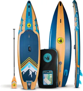 Body Glove Performer 11 ISUP Package - Paddle Board, Paddle, Storage Backpack, Electric and Hand Pumps, Coil Leash Included