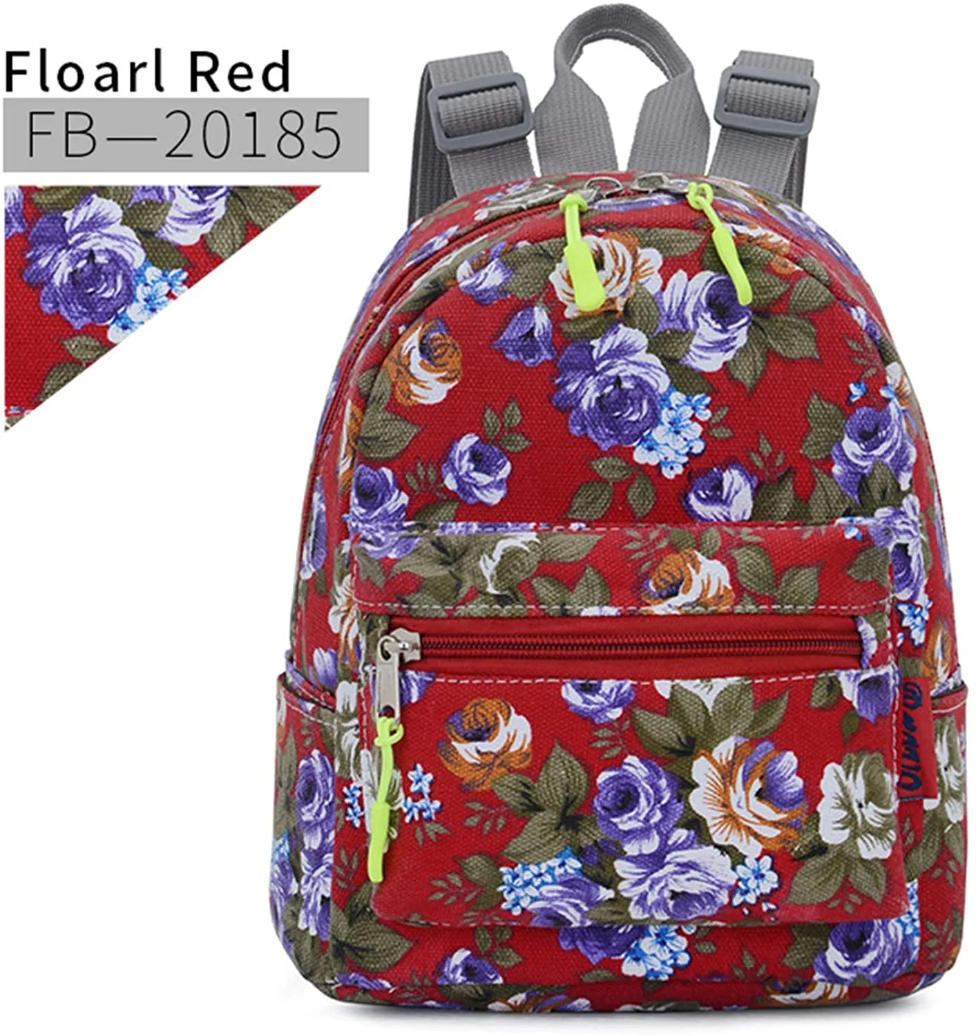 Bravo Floral Mini (10 Inch) School Backpack - Floral Red