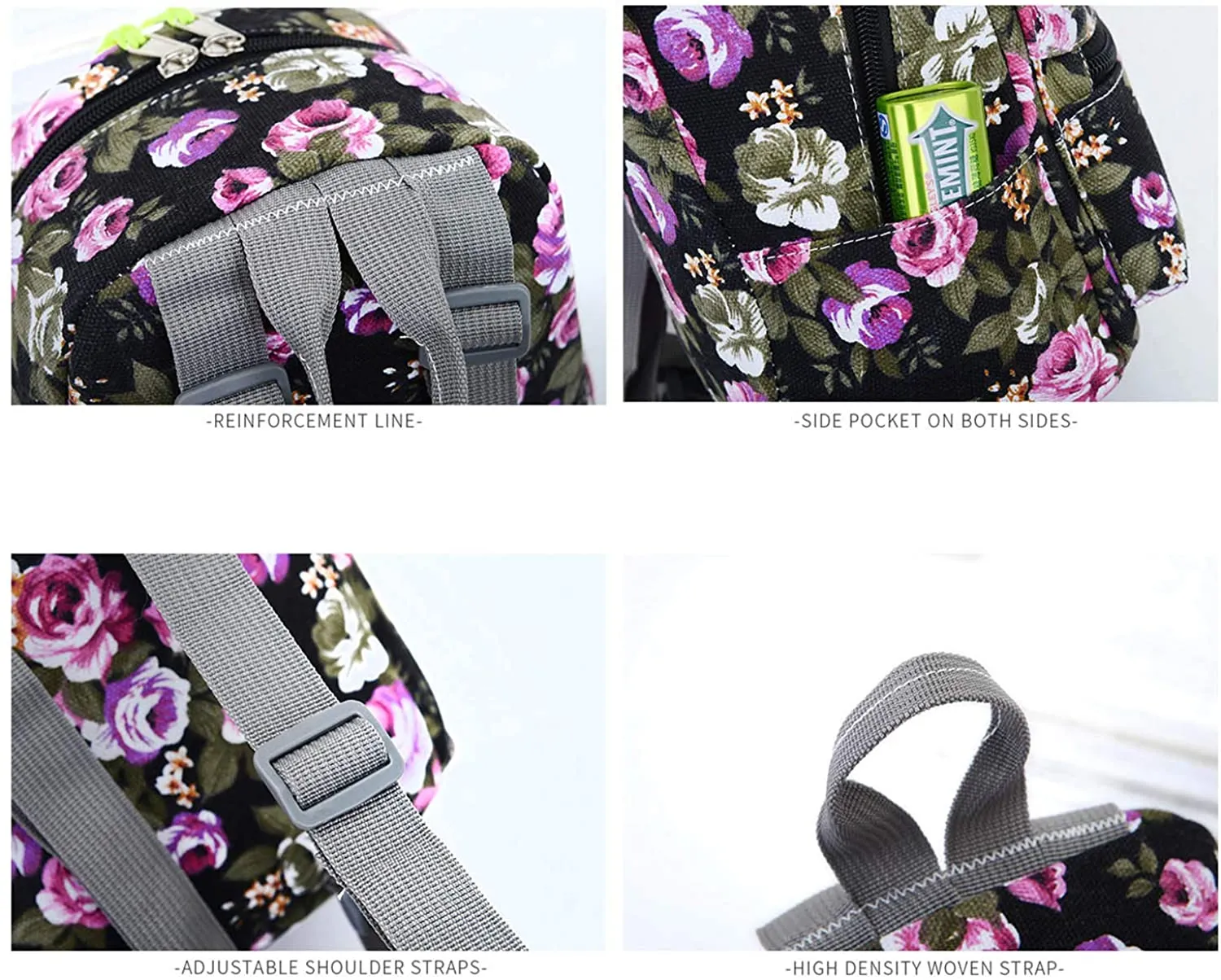 Bravo Floral Mini (10 Inch) School Backpack - Floral Red