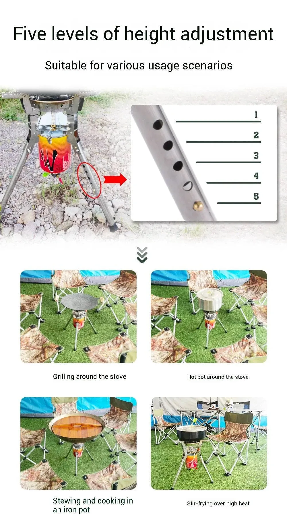 BRS-69 Camping burner high thermal power portable camping stove Portable gas burner Bulin high power burner b16 pro Torch