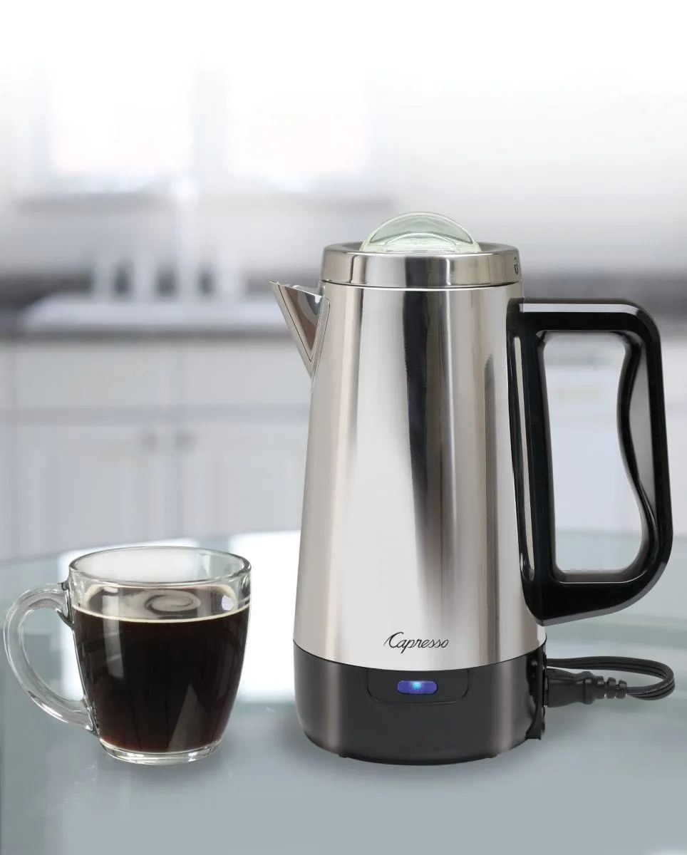Capresso Perk, 8 Cup Coffee Maker, Metallic Certified Refurbished