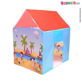 CUDDLES Beach House Play Tent Water Proof with Removable Pipe Tent House for Kids 3 Y Age - MultiColor