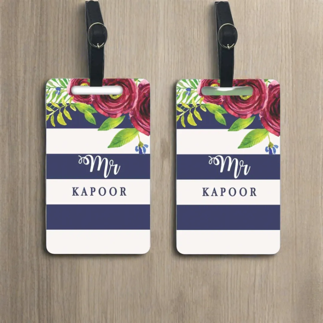 Custom Bag Tags - Suitcase Luggage Tags for Mr- Set of 2