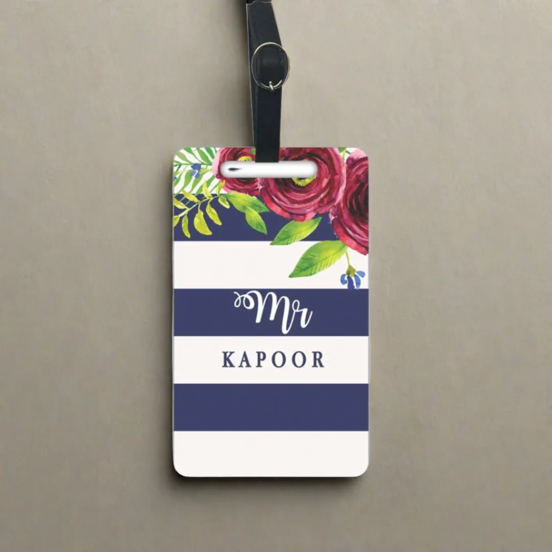 Custom Bag Tags - Suitcase Luggage Tags for Mr- Set of 2