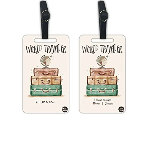Custom Luggage Tags for Your Suitcase Baggage Tag - World Traveller