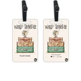 Custom Luggage Tags for Your Suitcase Baggage Tag - World Traveller