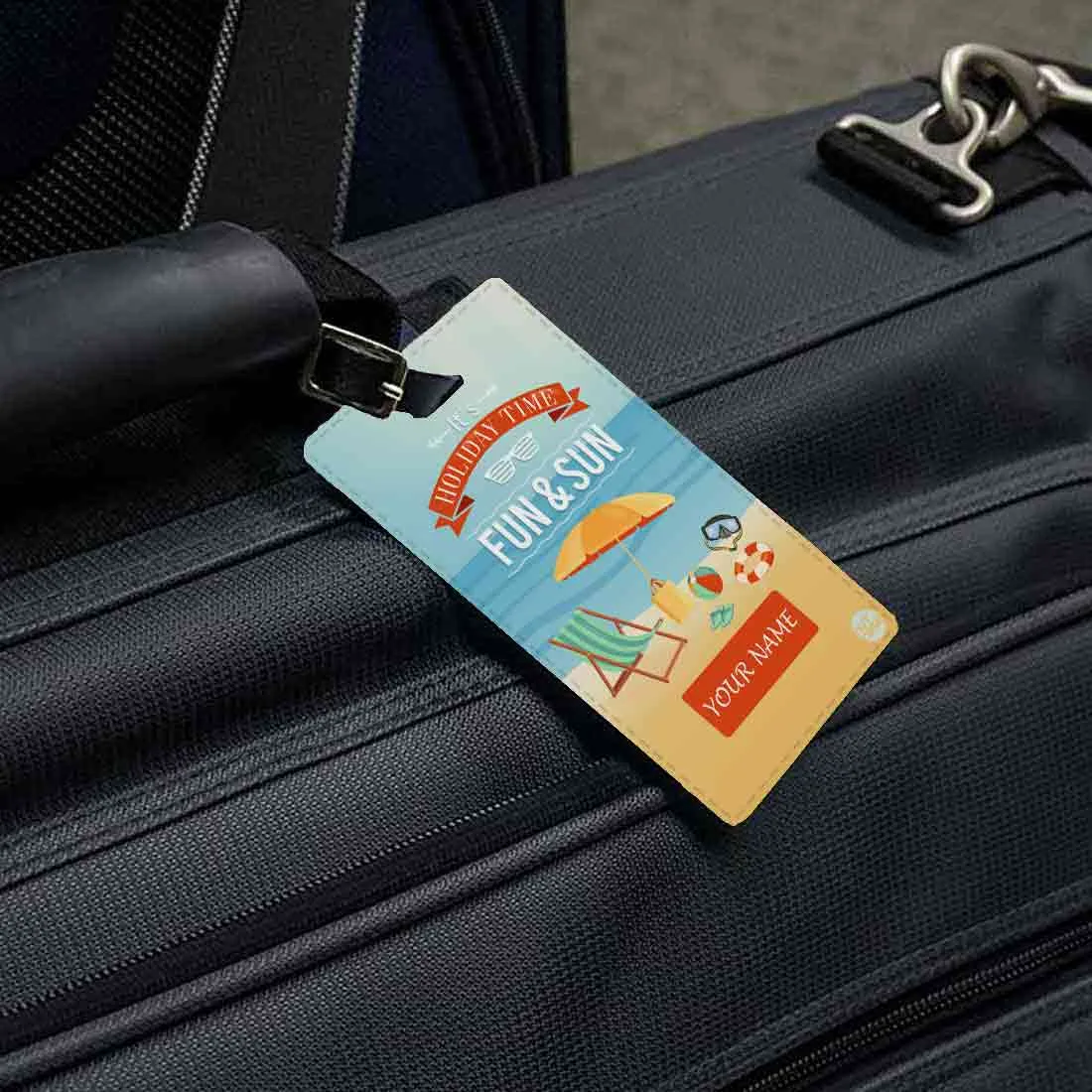 Custom Luggage Tags Identification Tags for Suitcase Set of 2 - Fun & Sun