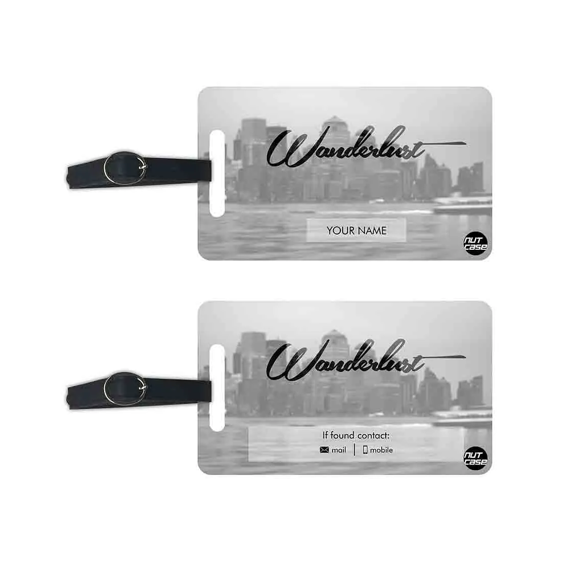 Customized Bag Luggage Tags Add Name Set of 2