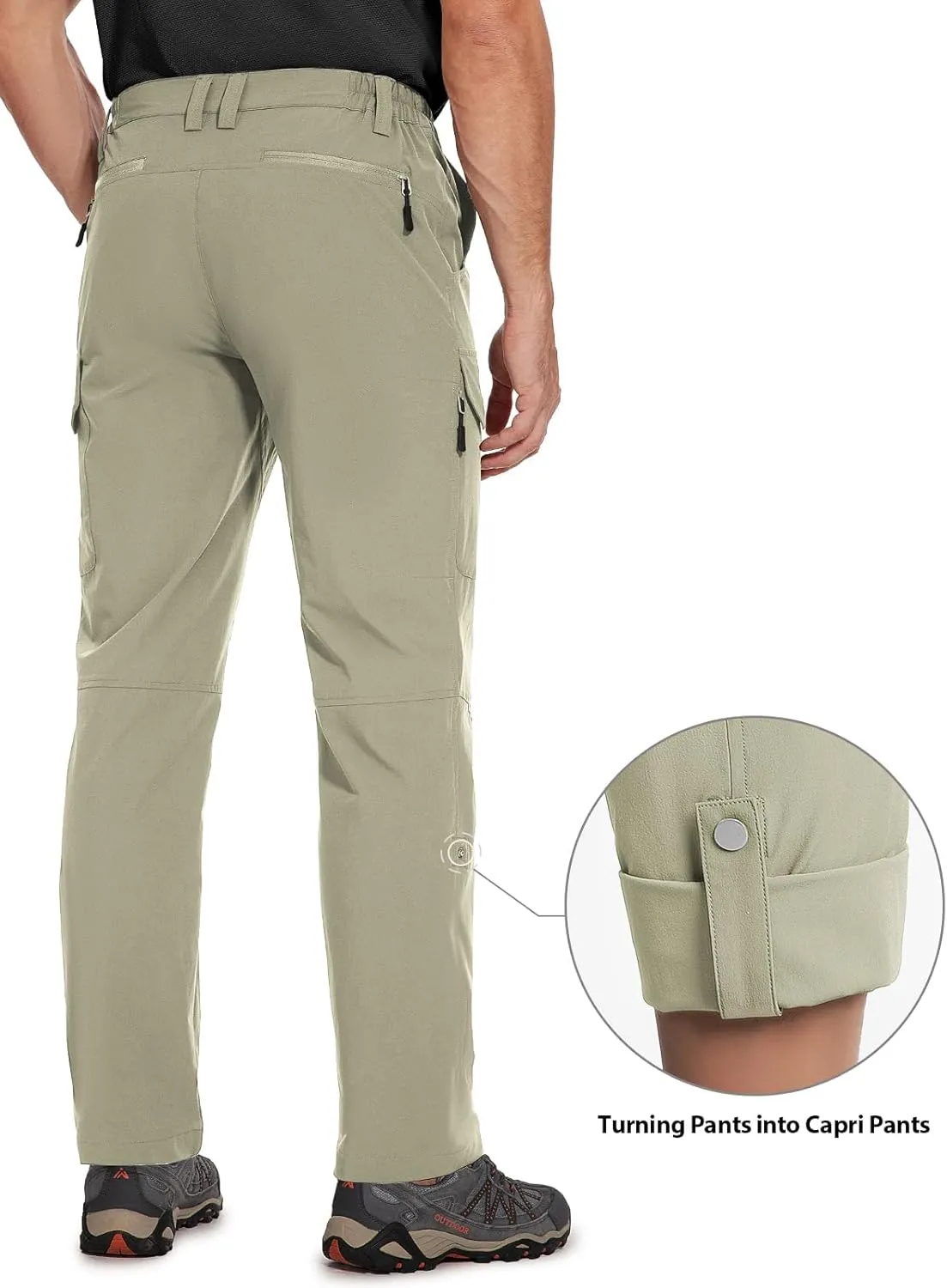 Cycorld Men's-Hiking-Pants-Lightweight-Water-Resistant-Quick-Dry Stretch for Travel Camping Fishing Outdoor