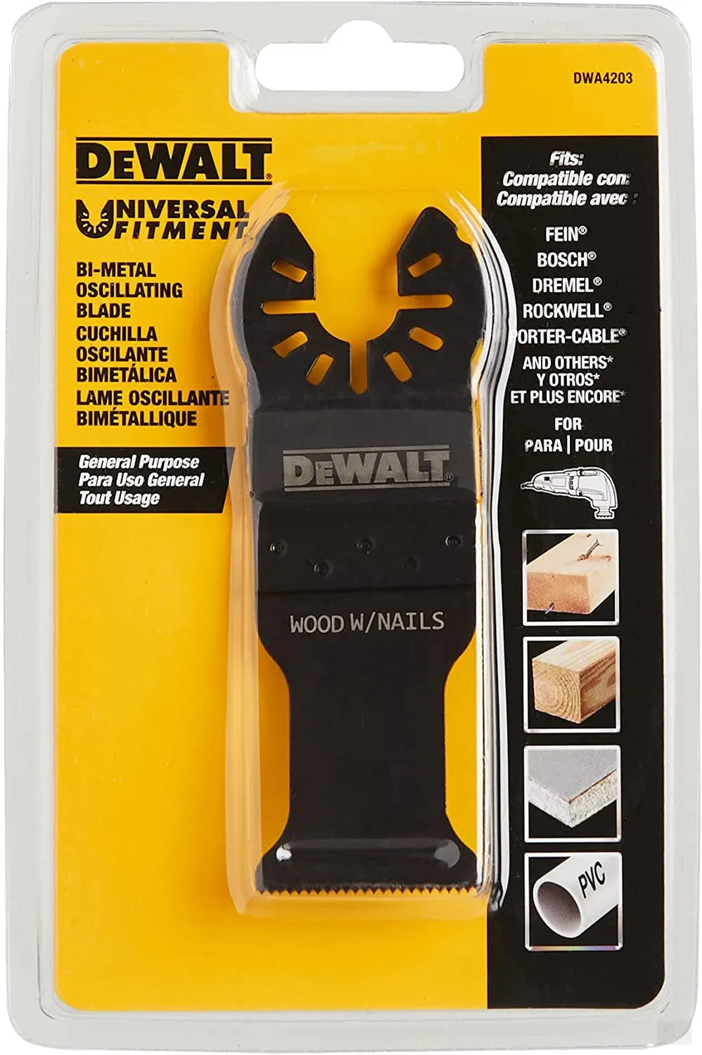 DEWALT Oscillating Wood with Nails Blade [DWA4203]