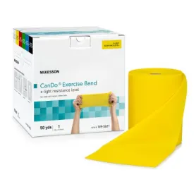 Exercise Resistance Band CanDo® Yellow 5 Inch X 50 Yard X-Light Resistance - McKesson Brand Mfr# 169-5621