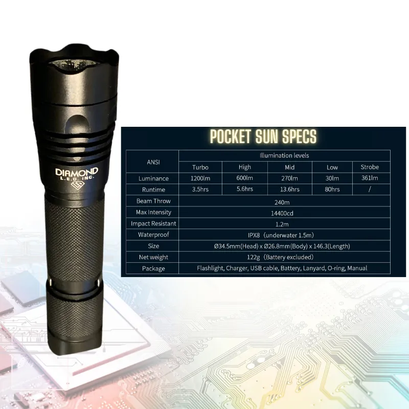 Go-Pro Mount Flashlight   EXTRA BATTERY