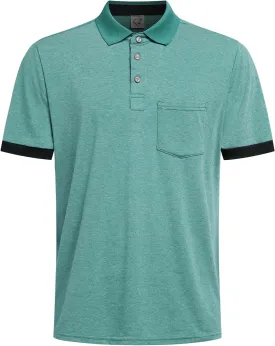 Hardaddy Men's Casual Polo Shirt with Pocket Contrast Color Short Sleeve Business Work Shirts Summer Tees Top Shirt