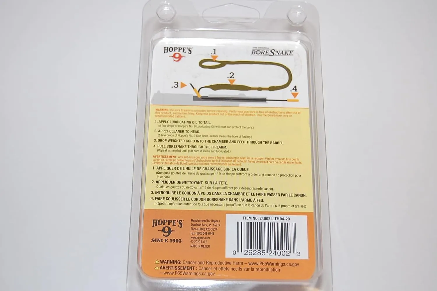 HOPPE'S Boresnake - Pistols & Revolvers Cleaner