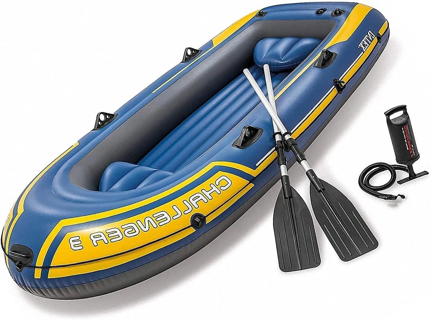 Inflatable Boat Set (for Adults) - Inflatable Fishing Boat, 1,2,3 Person Inflatable Boat (with Paddles, Pump), Lake, Pool Rafts(Color:295 * 137 * 43cm)