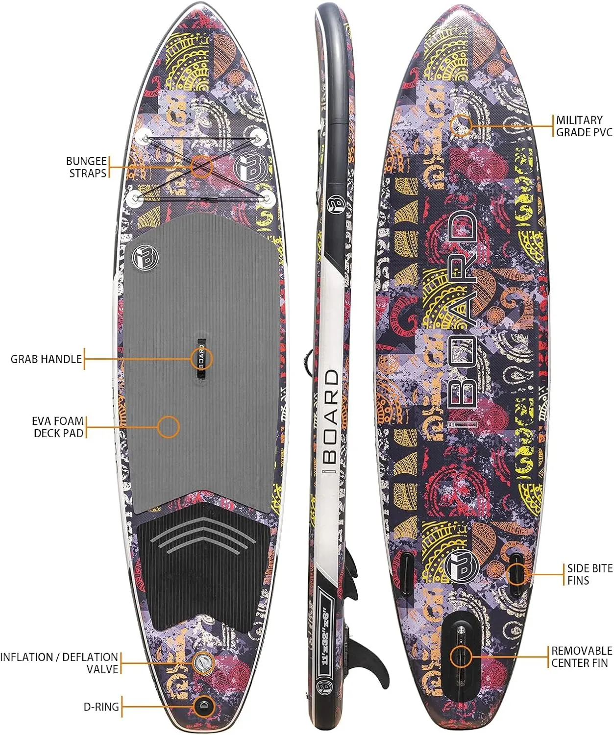 Inflatable Stand Up Paddle Boards 11336 with Thick Excellent SUP Paddle Board Accessories, Wide and Stable High Load Inflatable Paddle Board Suit for Youth and Adults