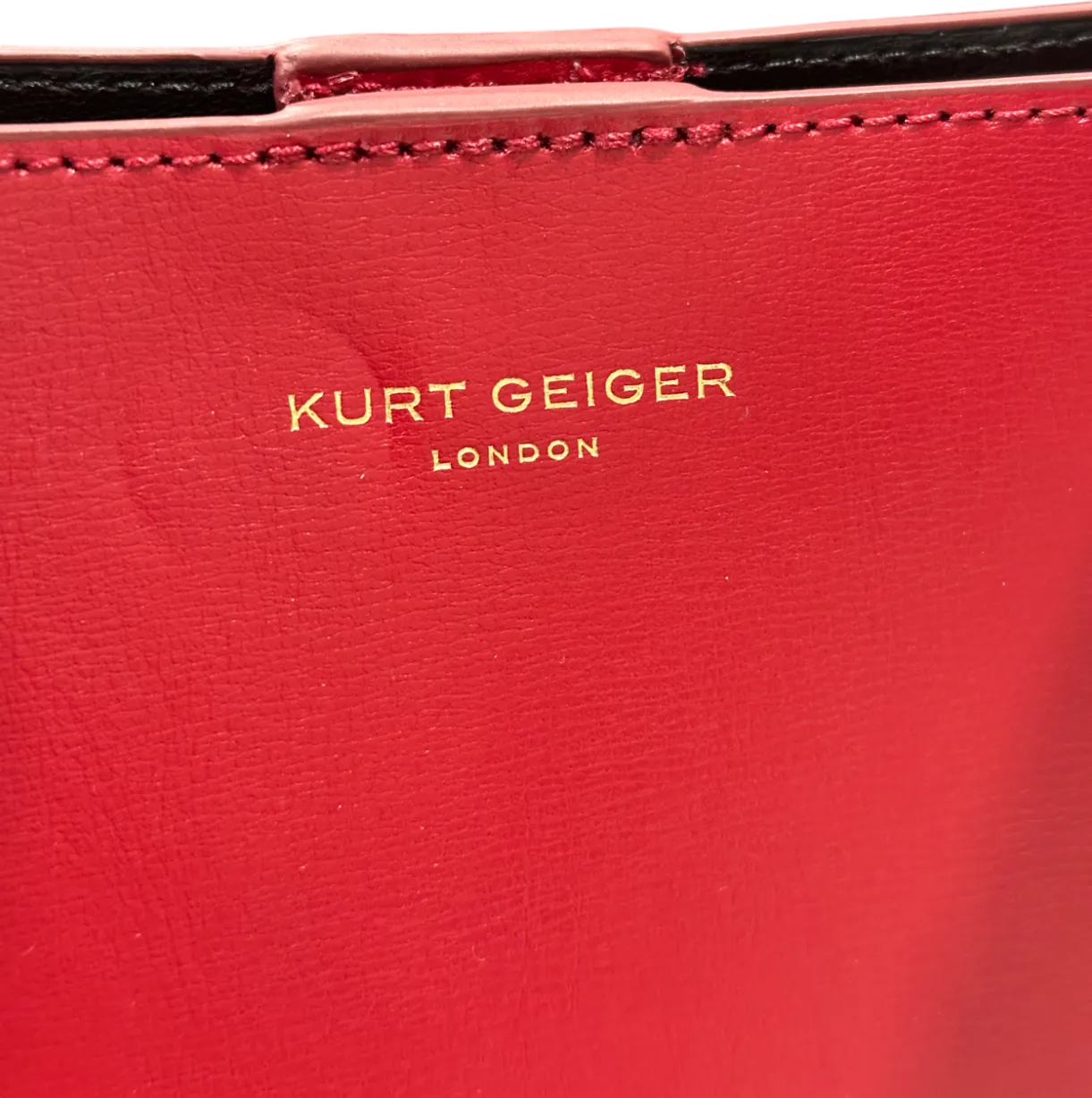 Kurt Geiger Red Leather Kensington Tote Bag