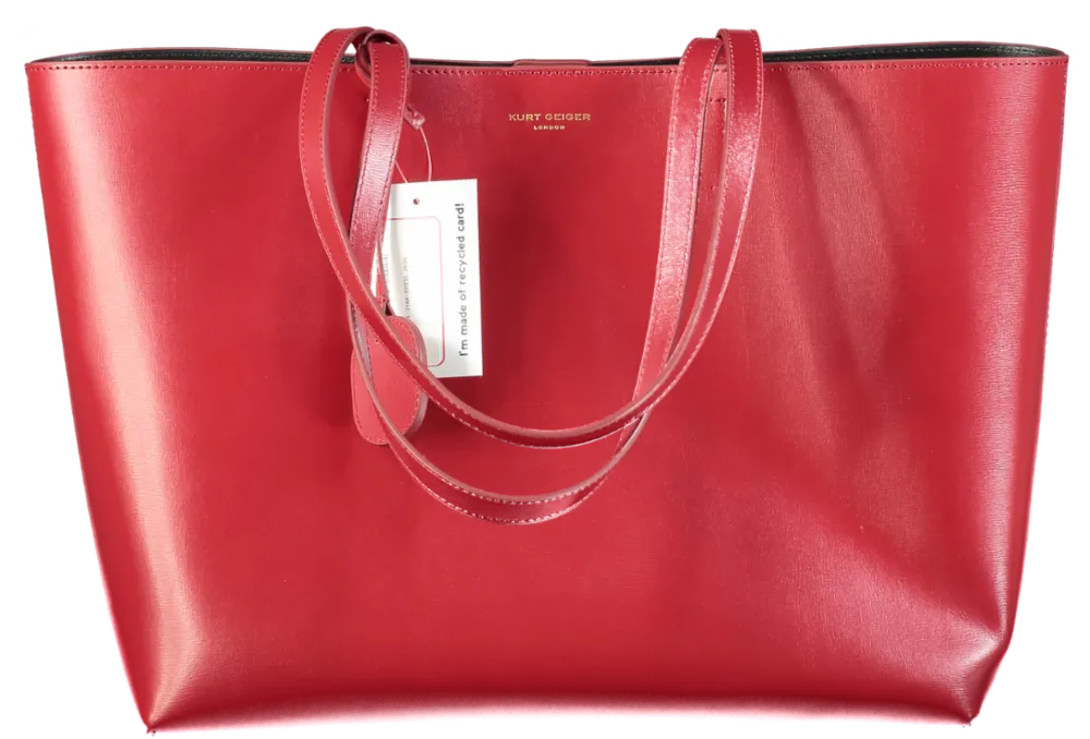 Kurt Geiger Red Leather Kensington Tote Bag