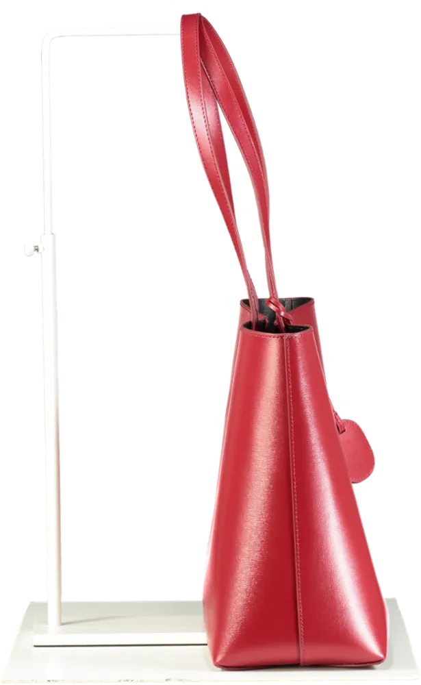 Kurt Geiger Red Leather Kensington Tote Bag
