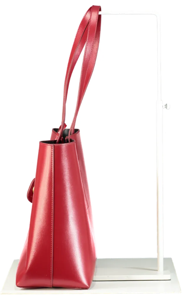 Kurt Geiger Red Leather Kensington Tote Bag