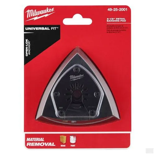 MILWAUKEE OPEN-LOK 3-1/2 in Triangle Sanding Pad 1 Pk [49-25-2001]