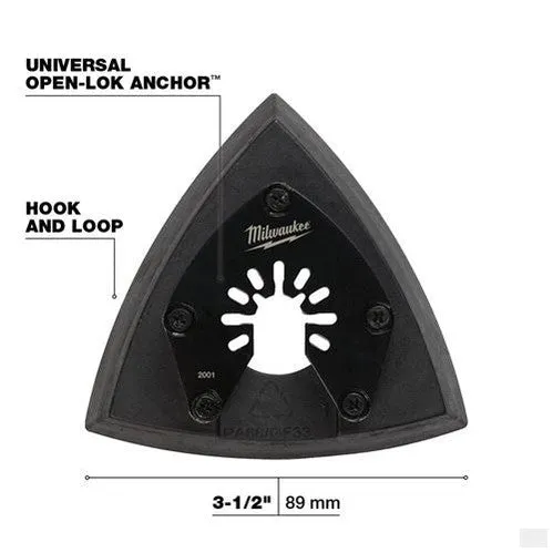 MILWAUKEE OPEN-LOK 3-1/2 in Triangle Sanding Pad 1 Pk [49-25-2001]