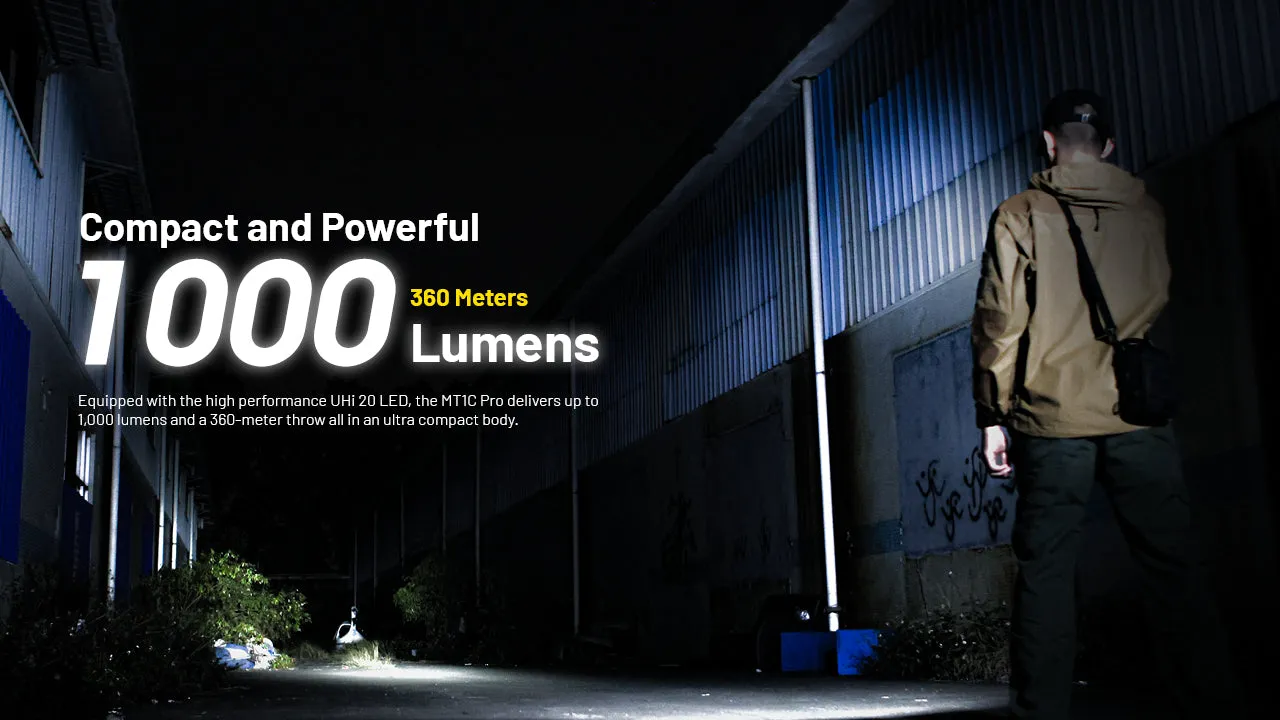 MT1C Pro 1000 Lumen Rechargeable EDC Flashlight