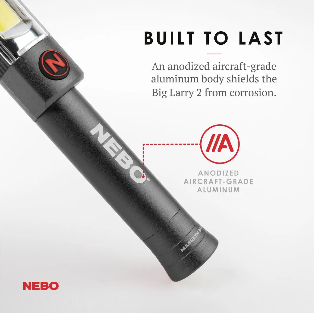 NEBO Big Larry 2 Gray Flashlight