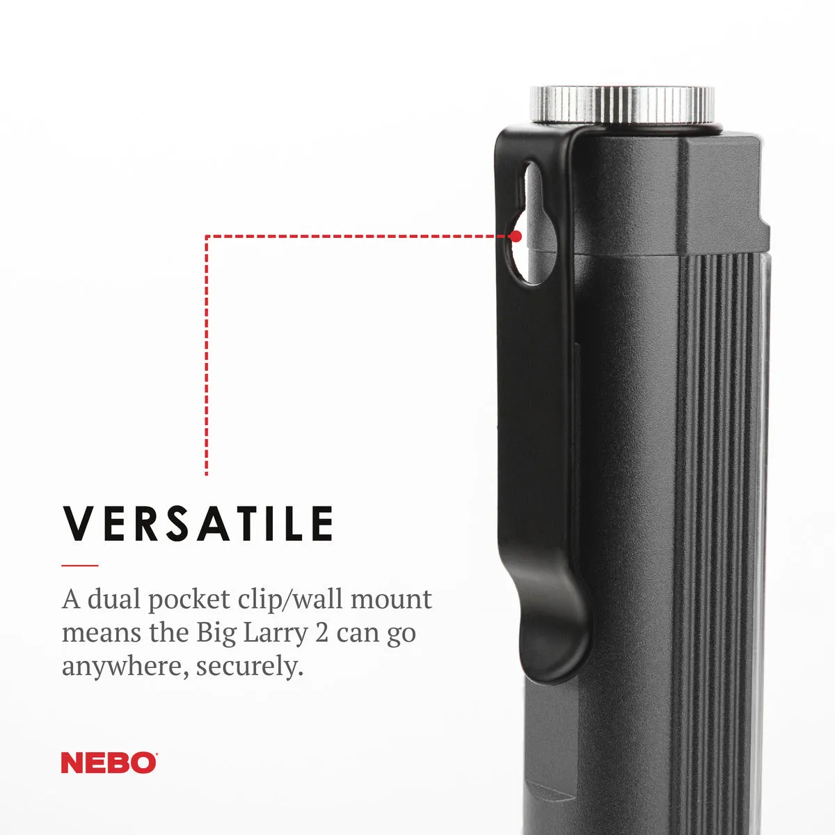 NEBO Big Larry 2 Gray Flashlight