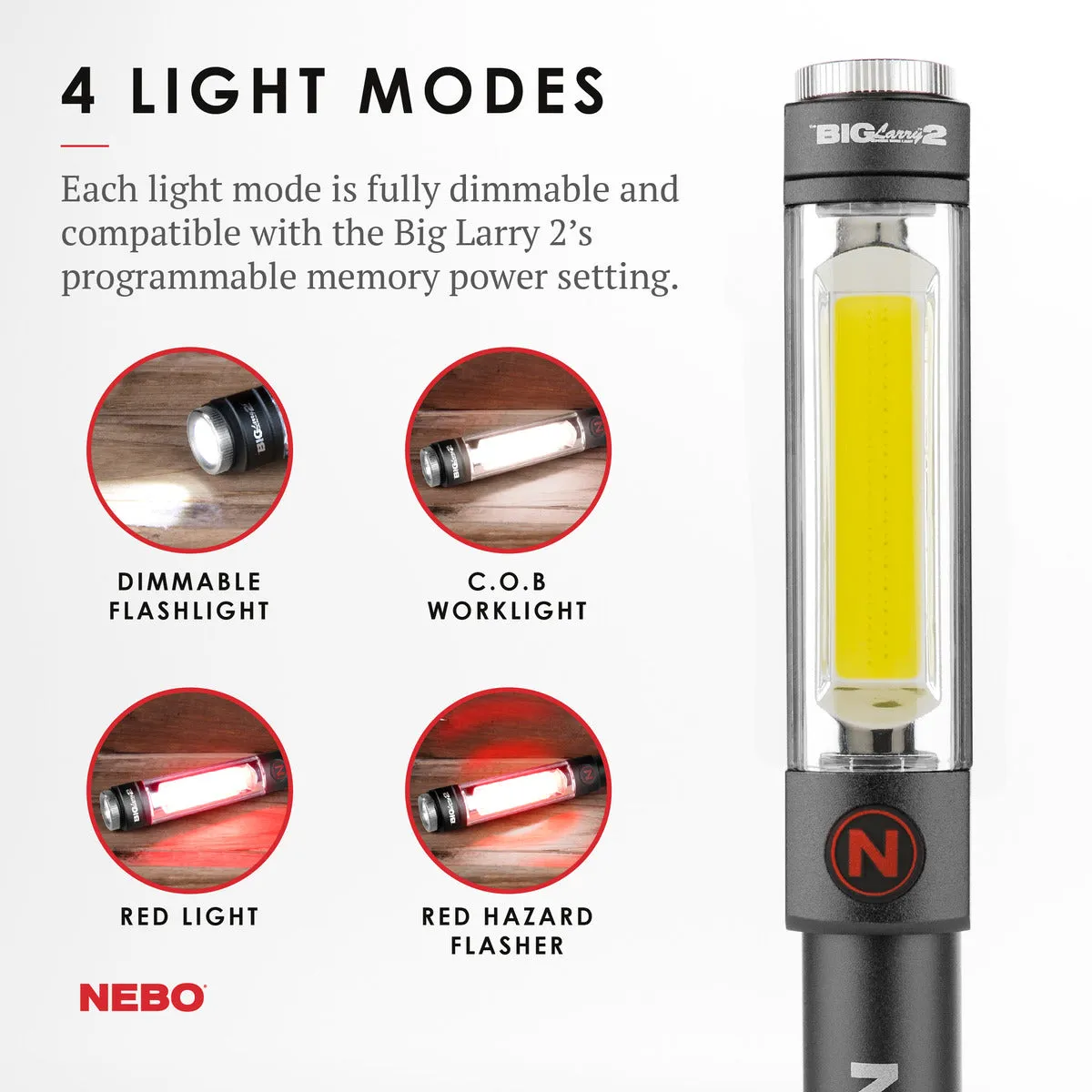 NEBO Big Larry 2 Gray Flashlight