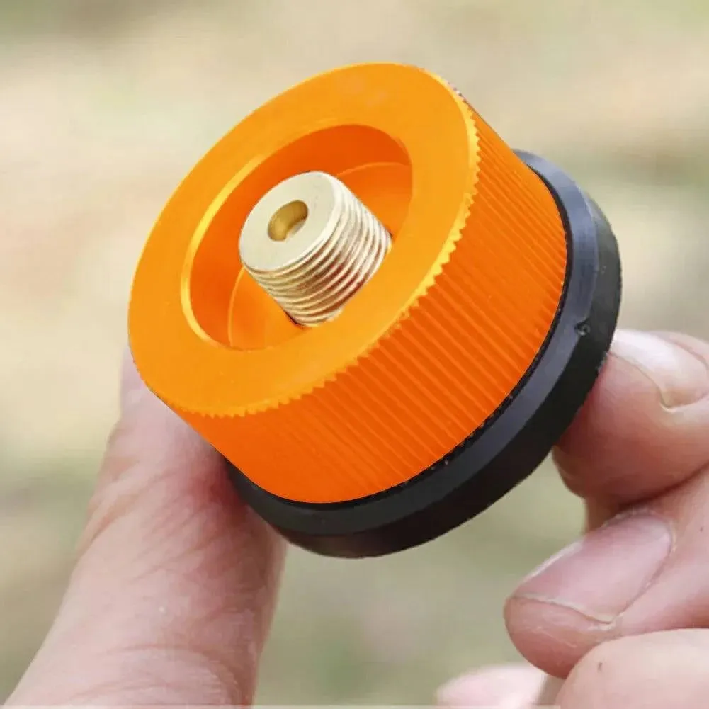 Outdoor Camping Hiking Stove Burner Adaptor Split Type Furnace Converter Connector Auto-off Gas Cartridge Tank Cylinder Adapter