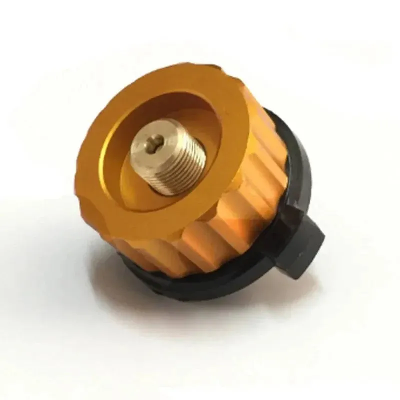 Outdoor Camping Hiking Stove Burner Adaptor Split Type Furnace Converter Connector Auto-off Gas Cartridge Tank Cylinder Adapter