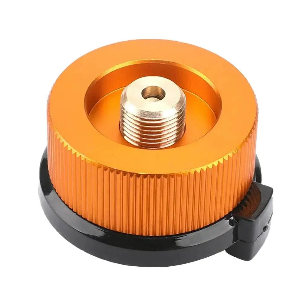 Outdoor Camping Hiking Stove Burner Adaptor Split Type Furnace Converter Connector Auto-off Gas Cartridge Tank Cylinder Adapter