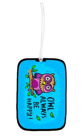 Owl happy tag-Luggage tag