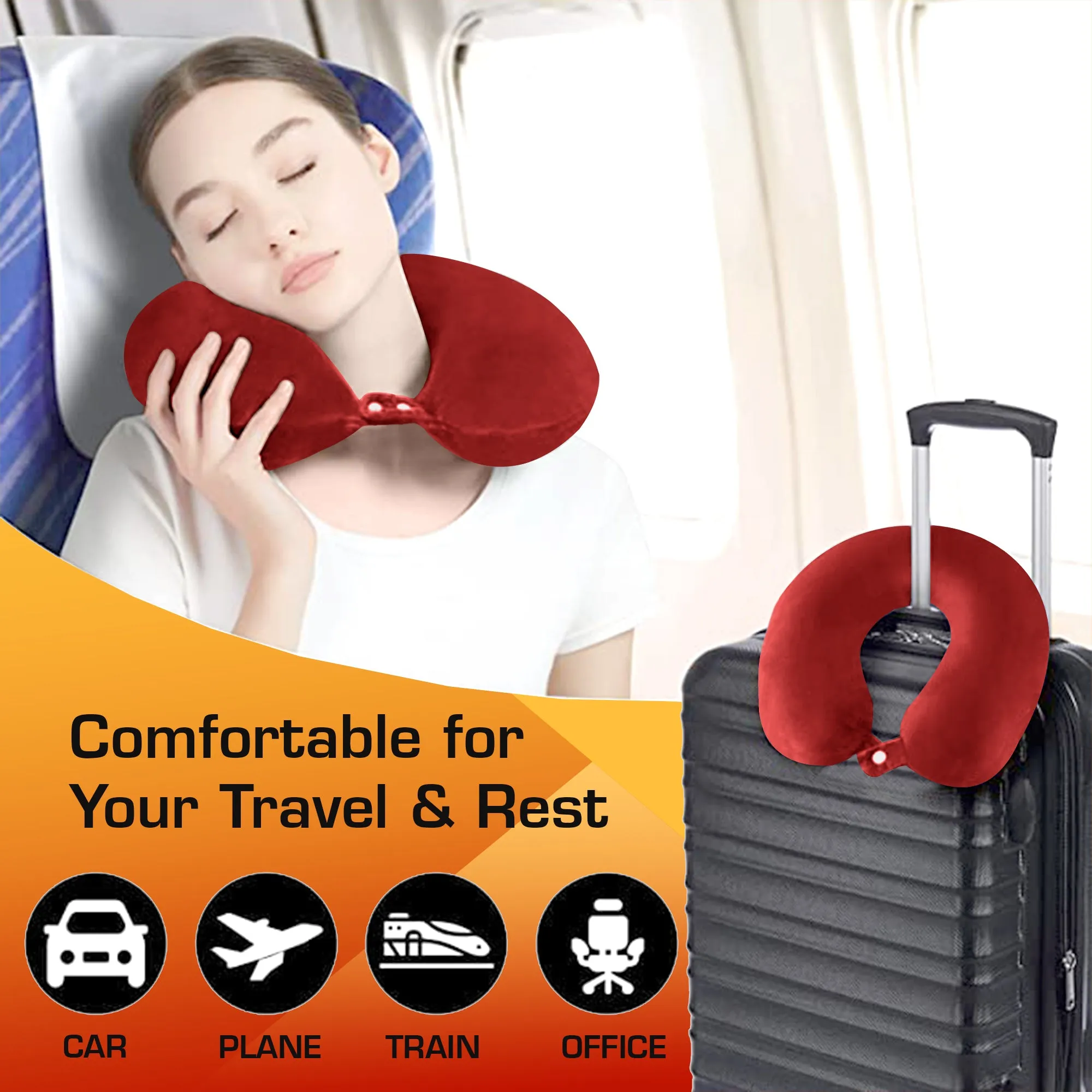 Premium Memory Foam Neck Pillow