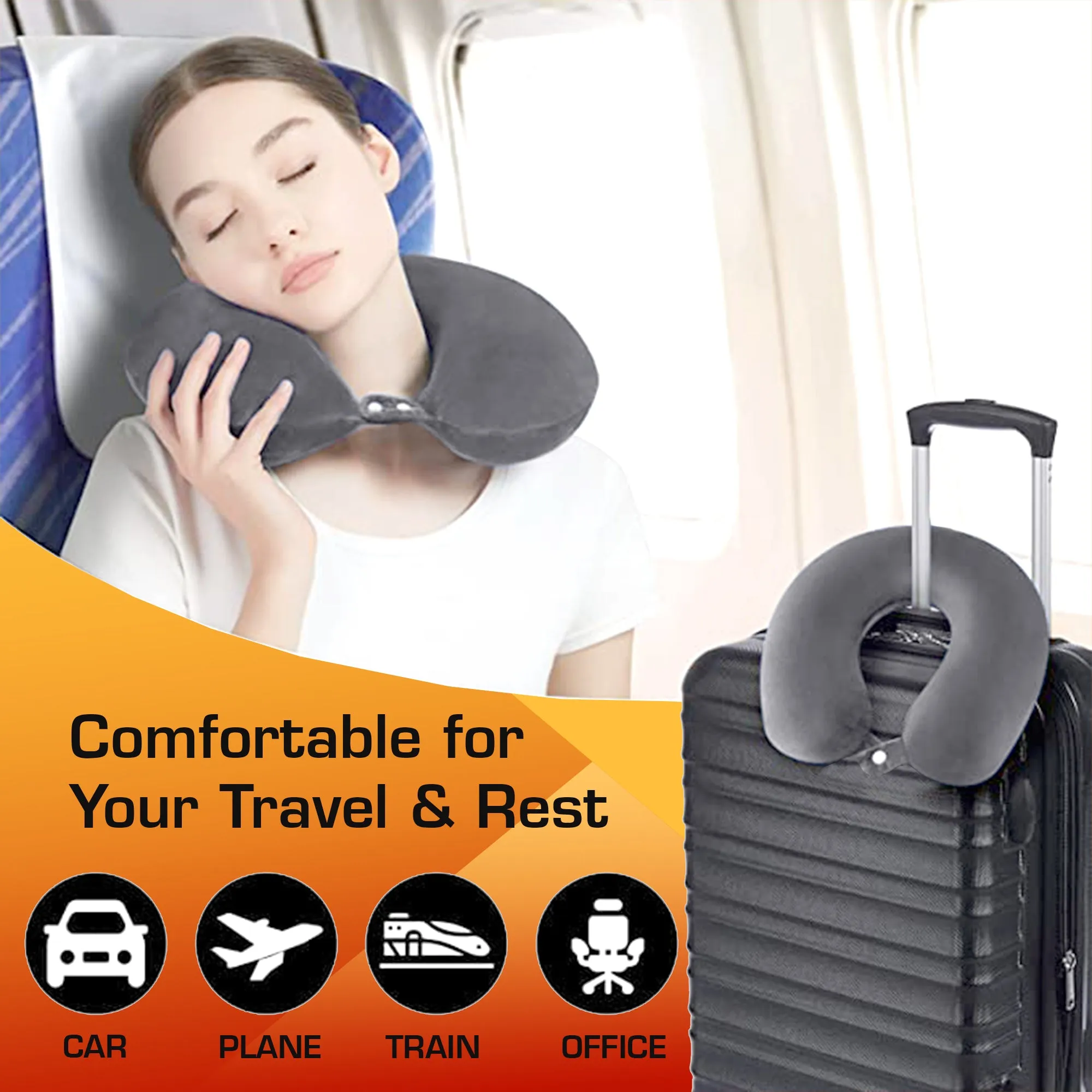 Premium Memory Foam Neck Pillow