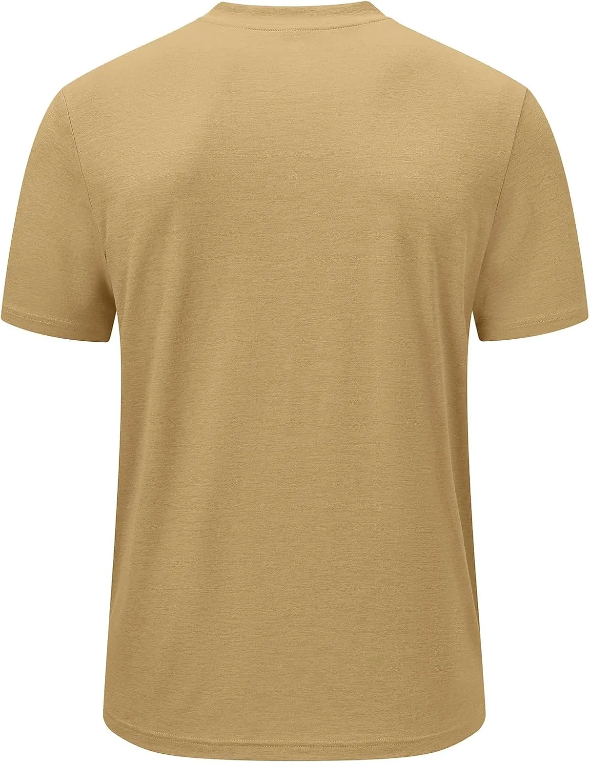 Rdruko Men's Golf Shirts Collarless Henley Dry Fit Athletic Casual Performance Blade Lightweight Polo T Shirts